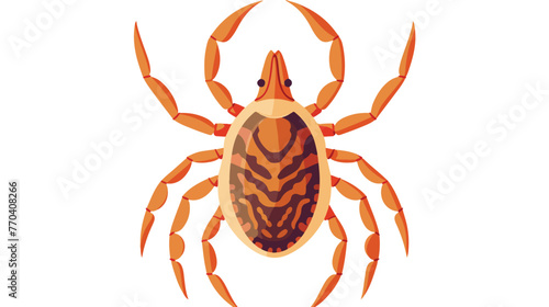 Vector image of a tick - a warning about the risk of