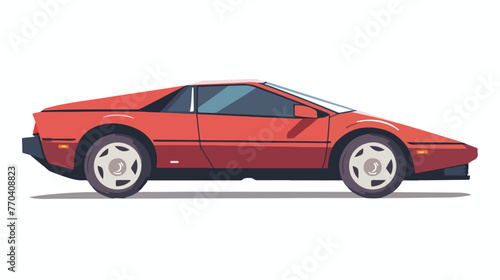Vector of 90s retro car  Flat vector isolated on white © Megan