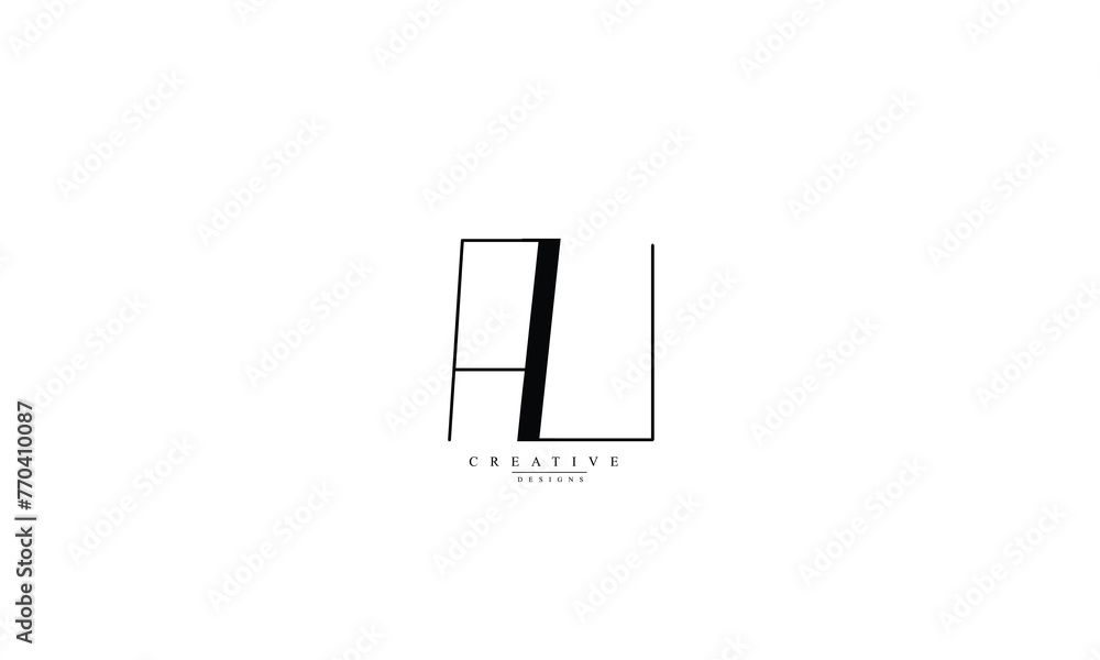 Alphabet letters Initials Monogram logo AU A U Alphabet letters Initials Monogram logo AU A U