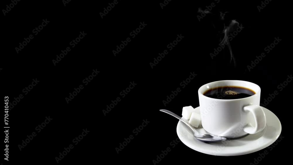 cup of coffee with smoke. looping cup of coffee with smoke. looping