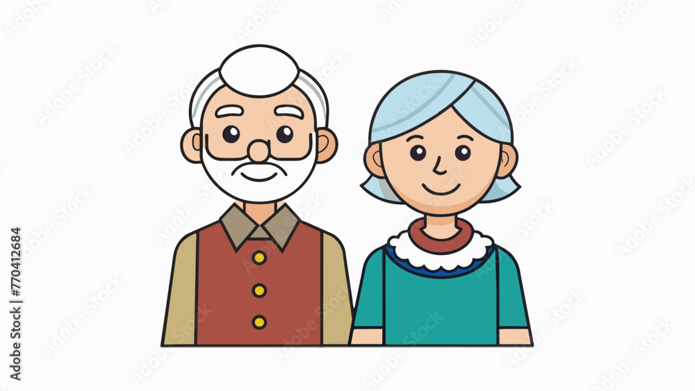 grandparents silhouette vector illustration grandparents silhouette vector illustration