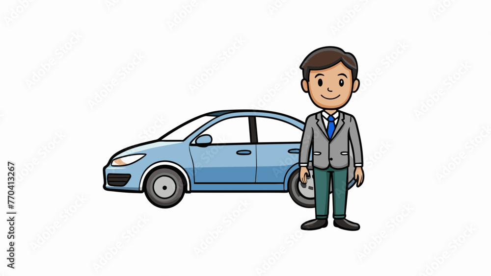 car businessman silhouette vector illustration car businessman silhouette vector illustration