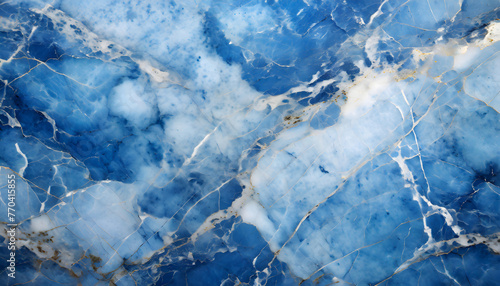 Blue marble background. Generative AI. © hanifa