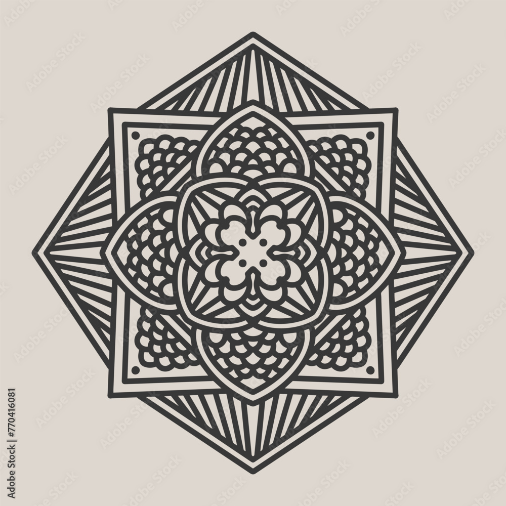 Abstract Mandala. Circular pattern in form of mandala for Henna, Mehndi, tattoo, decoration. Oriental pattern, vector illustration. Abstract Mandala. Circular pattern in form of mandala for Henna, Mehndi, tattoo, decoration. Oriental pattern, vector illustration.