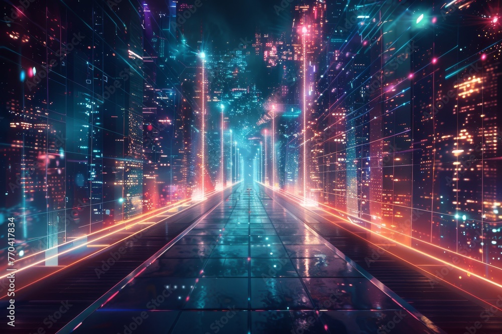 Abstract background data flow on futuristic technology. Abstract background data flow on futuristic technology.