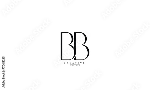 Alphabet letters Initials Monogram logo BB
