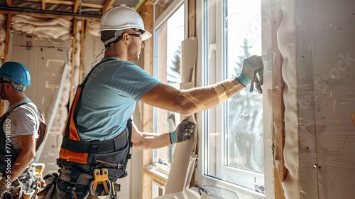 a prestigious window company installing a window 