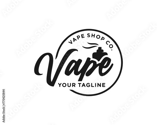 vape shop vector logo