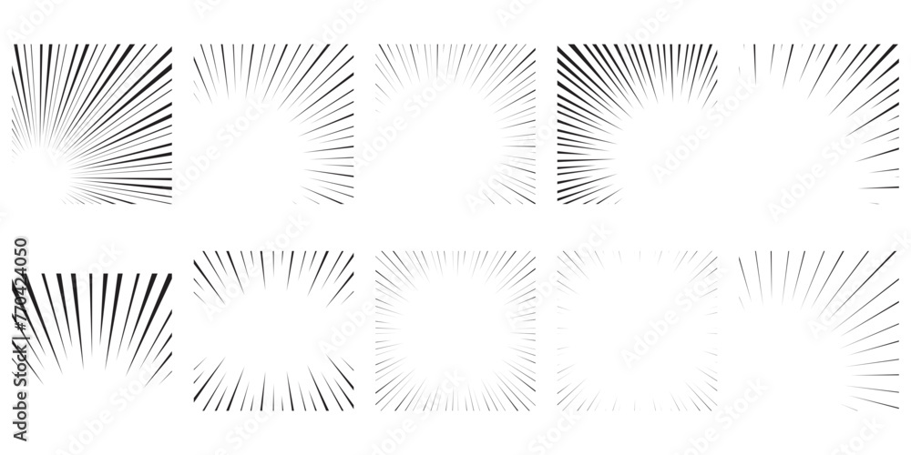 Obraz premium Speed Line Comic Set