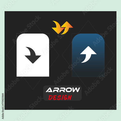 
icon set icon design a black sign that says arrow and logo on it,
 photo