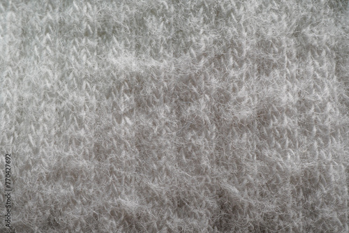 회색 털 양모 질감 텍스처 접사 근접 확대 사진