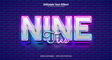 Nineties editable text effect in modern Neon style
