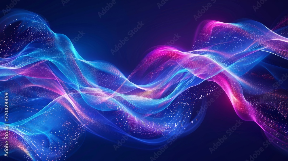 Abstract Futuristic colorful wave background