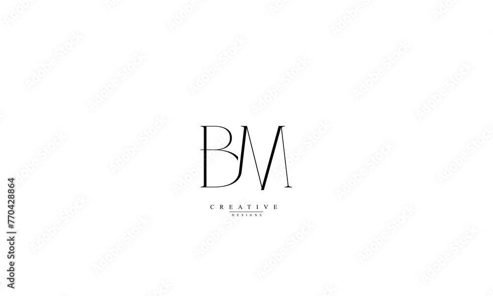 Alphabet letters Initials Monogram logo BM MB B M Alphabet letters Initials Monogram logo BM MB B M