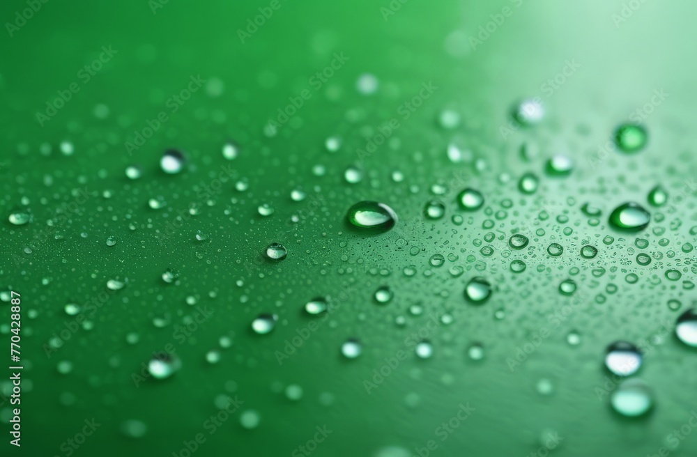 water drops on green leaf