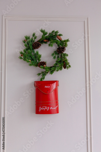 christmas tree in a studio in vintage style