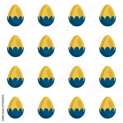 Illustration on theme seamless celebration holiday Easter with hunt colorful bright eggs