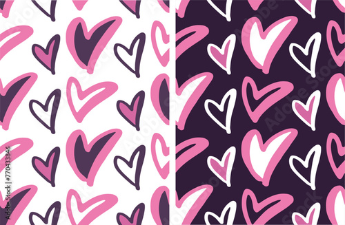 Love pattern background - hand drawn doodle lettering background. 100% vector file