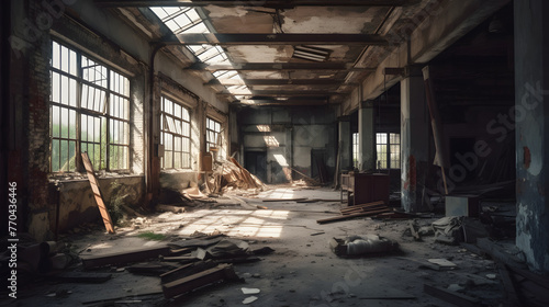 raw industrial place of the abandoned building