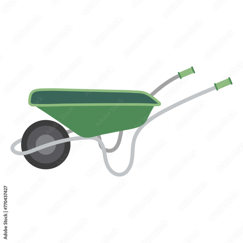 Wheelbarrow for garden work. Agricultural cart. Vector illustration. Wheelbarrow for garden work. Agricultural cart. Vector illustration.
