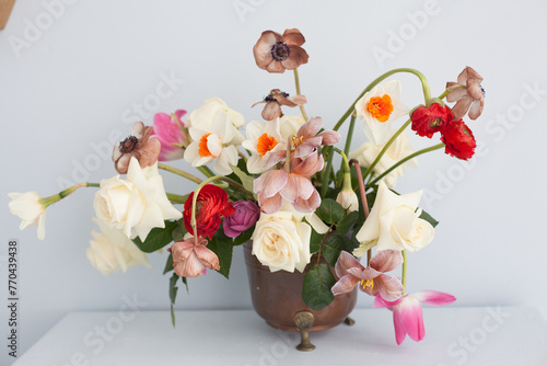 beautiful flowers in a vase 