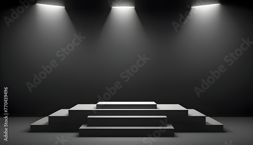 stage with spotlight mockup podium design background