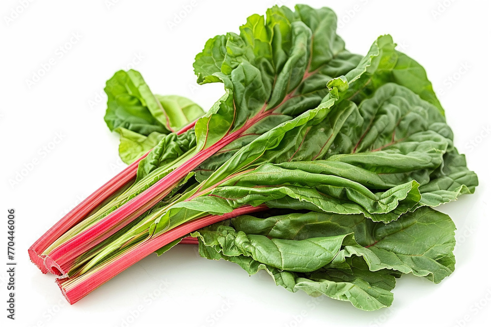 Swiss chard fresh on white background. Swiss chard fresh on white background.
