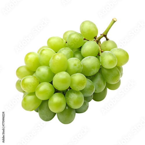 fresh grapes with leaves isolated