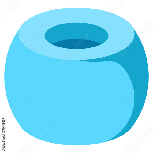 Acrylic hair bead vector cartoon illustration isolated on a white background.