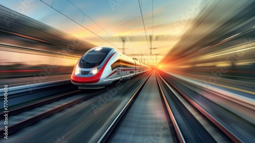 High-speed rail project, motion blur effect © Nisit