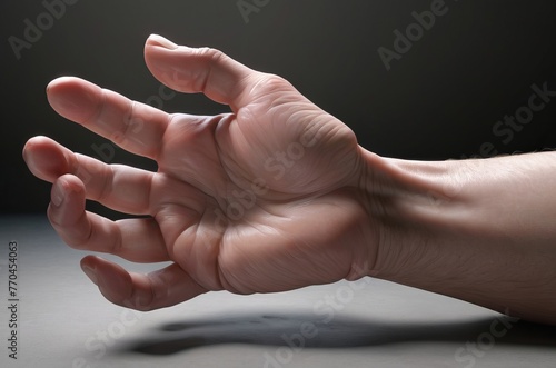 Fingers on palm in strange position photo