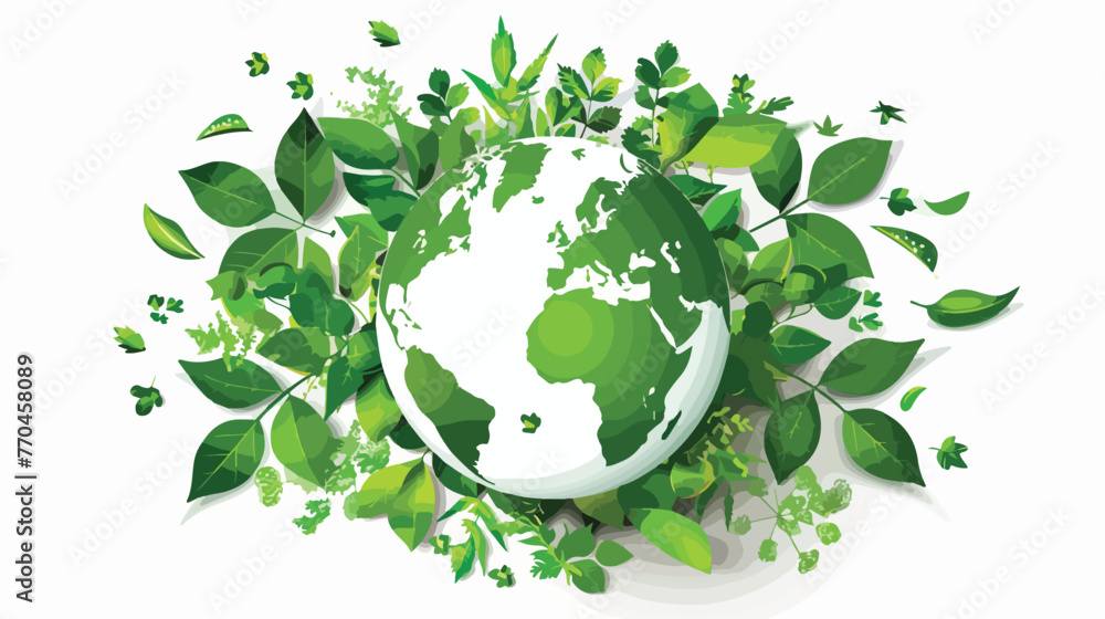 World environment day and earth day with green earth - obrazy, fototapety, plakaty 