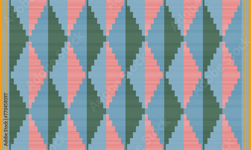 Navajo tribal vector seamless pattern. Native American ornament. Ethnic South Western decor style. Boho geometric ornament. blanket, rug. Woven carpet