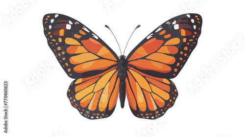 Butterfly design with background flat vector © RedFish