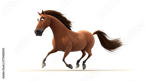 Whimsical Equine Delight  Charming Horse Cartoons for Joyful Imaginations