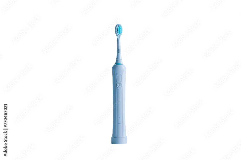 Electric Toothbrush On Transparent Background. - obrazy, fototapety, plakaty 