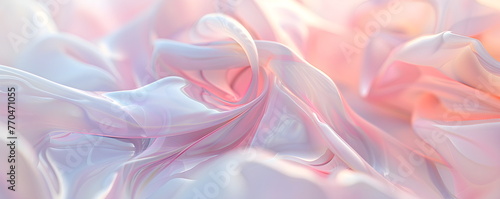 Abstract ethereal, multicolor shimmering swirls background in light pink pastel colors.