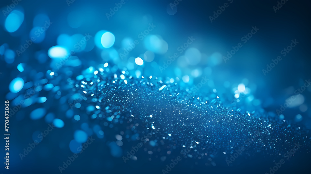 Blue abstract glitter bokeh background Blue abstract glitter bokeh background