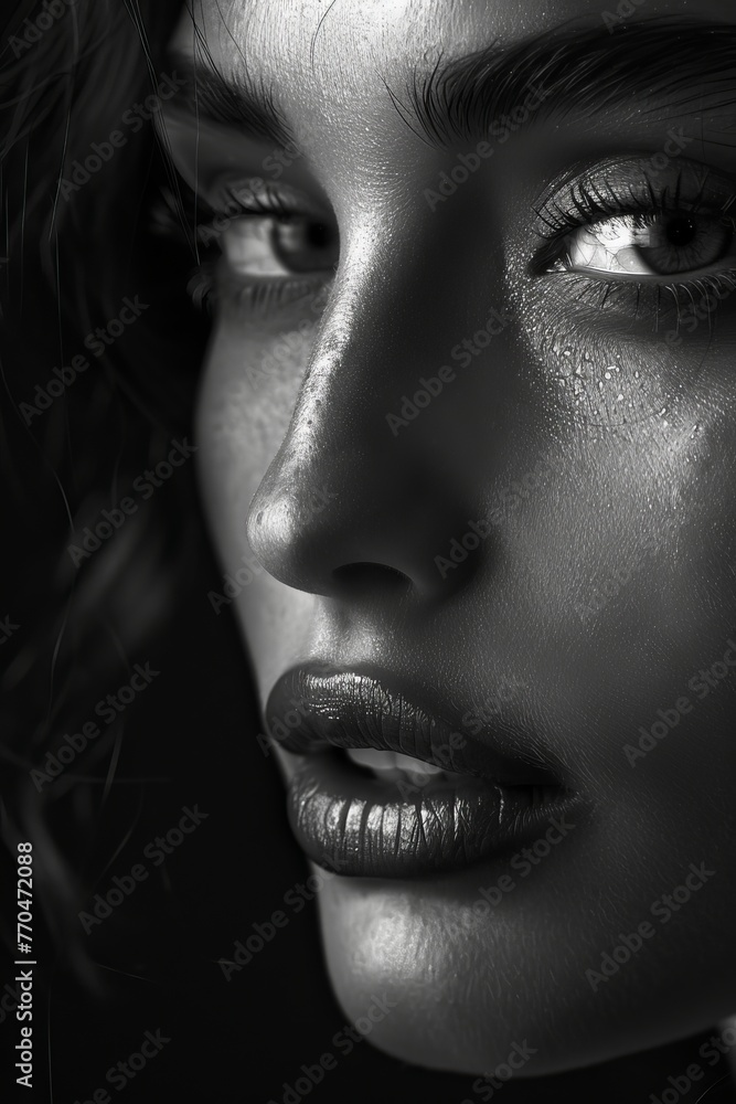 Fascinating close-up portrait photograph of a wonderful and beautiful woman. Fascinating close-up portrait photograph of a wonderful and beautiful woman.