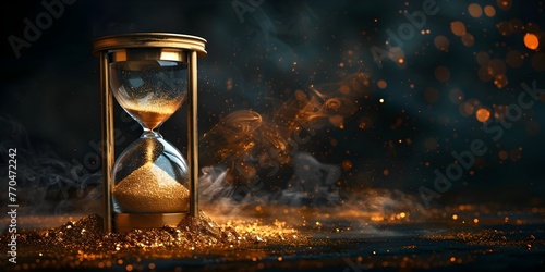 Hourglass of Golden Opportunity Amid the Sands of Time A Conceptual Visual Metaphor for Investments and Deadlines © Thares2020