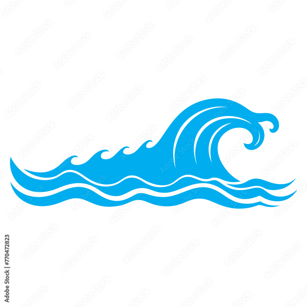 blue sea waves icon blue sea waves icon