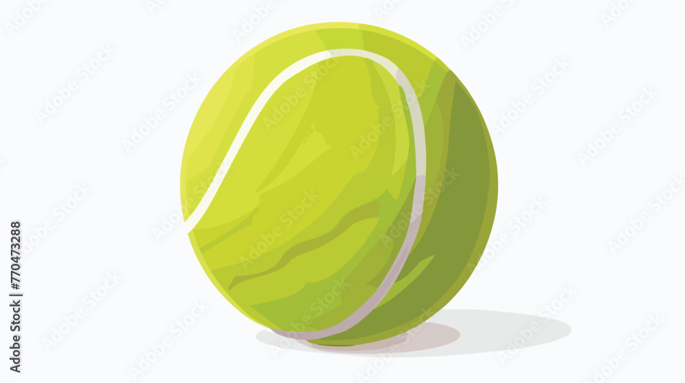 Tennis ball design flat vector isolated on white background