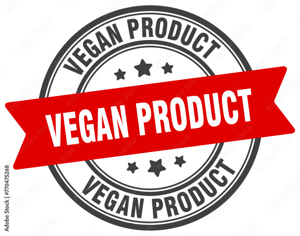 vegan product stamp. vegan product label on transparent background. round sign