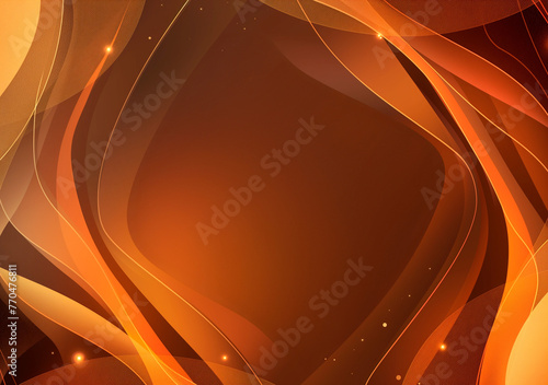 Background with copy space of swirling amber waves