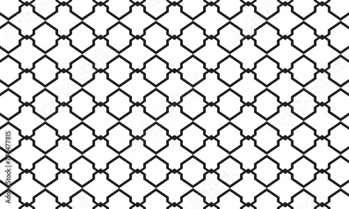 Embrace timeless elegance with this captivating black and white geometric pattern. Perfect for adding sophistication to your designs.