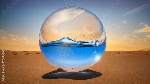                          A ball of water in the desert