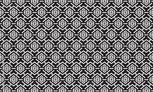 Embrace timeless elegance with this captivating black and white geometric pattern. Perfect for adding sophistication to your designs.