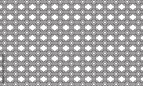 Embrace timeless elegance with this captivating black and white geometric pattern. Perfect for adding sophistication to your designs.