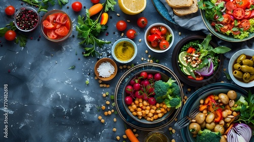 Assortment of Fresh and Flavorful Vegetable Ingredients on a Rustic Wooden Table