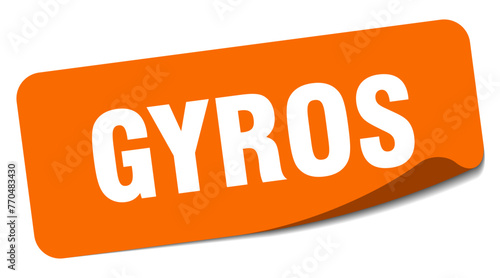 gyros sticker. gyros label